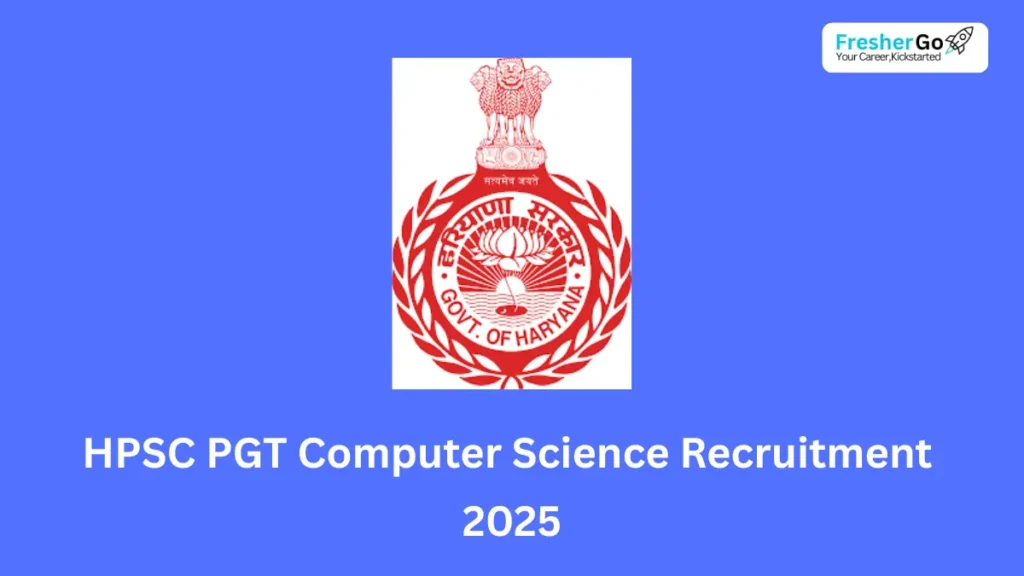 HPSC PGT Computer Science Recruitment 2025