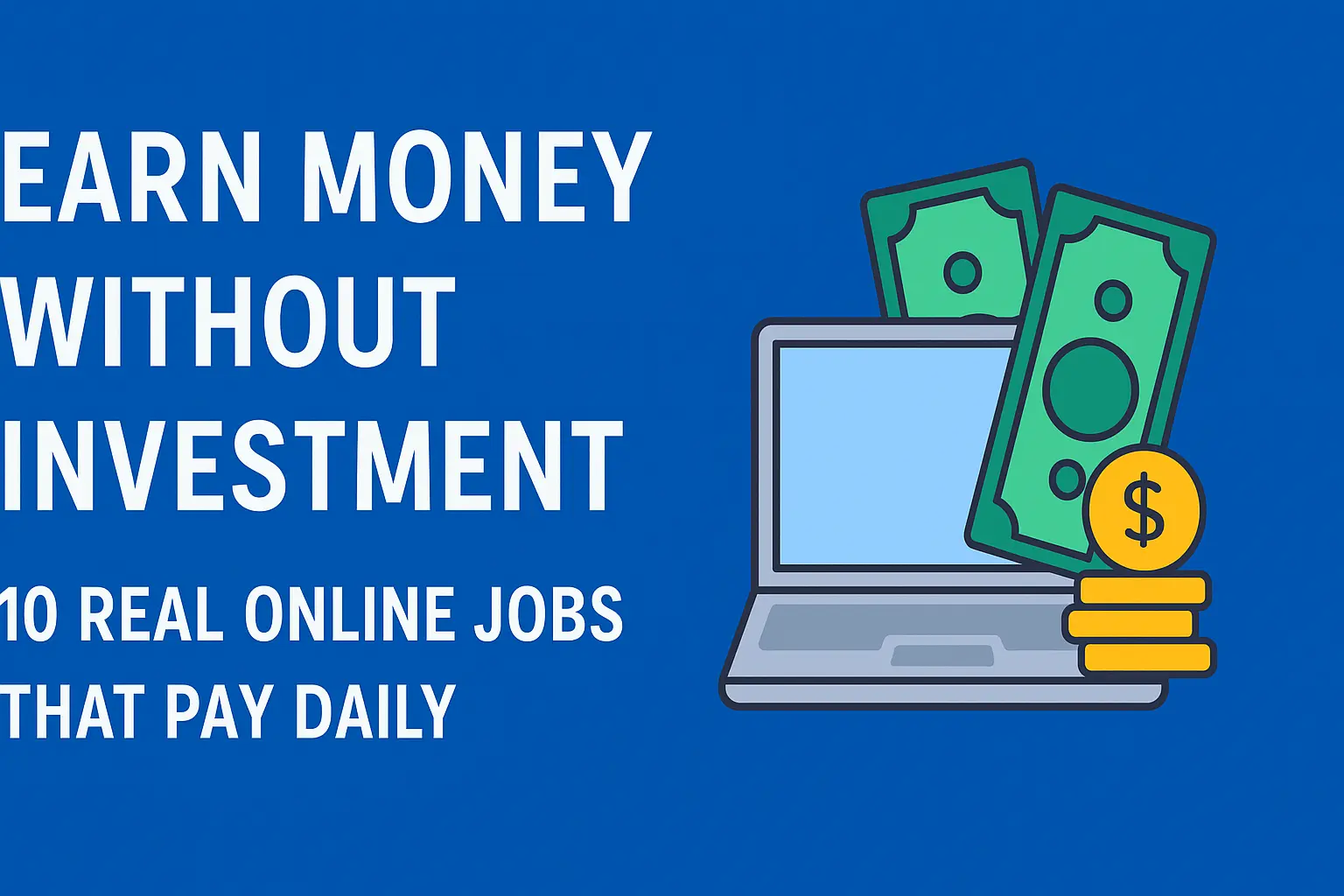 Earn Money Without Investment: 10 Real Online Jobs That Pay Daily