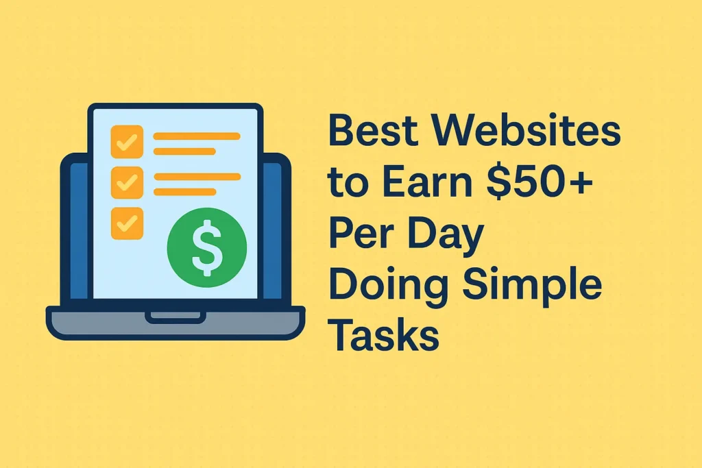 websites to earn $50+ per day doing simple tasks