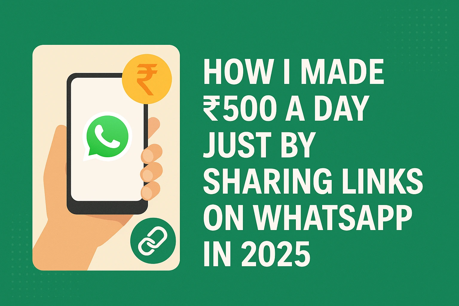 How I Made ₹500/Day by Sharing Links on WhatsApp in 2025