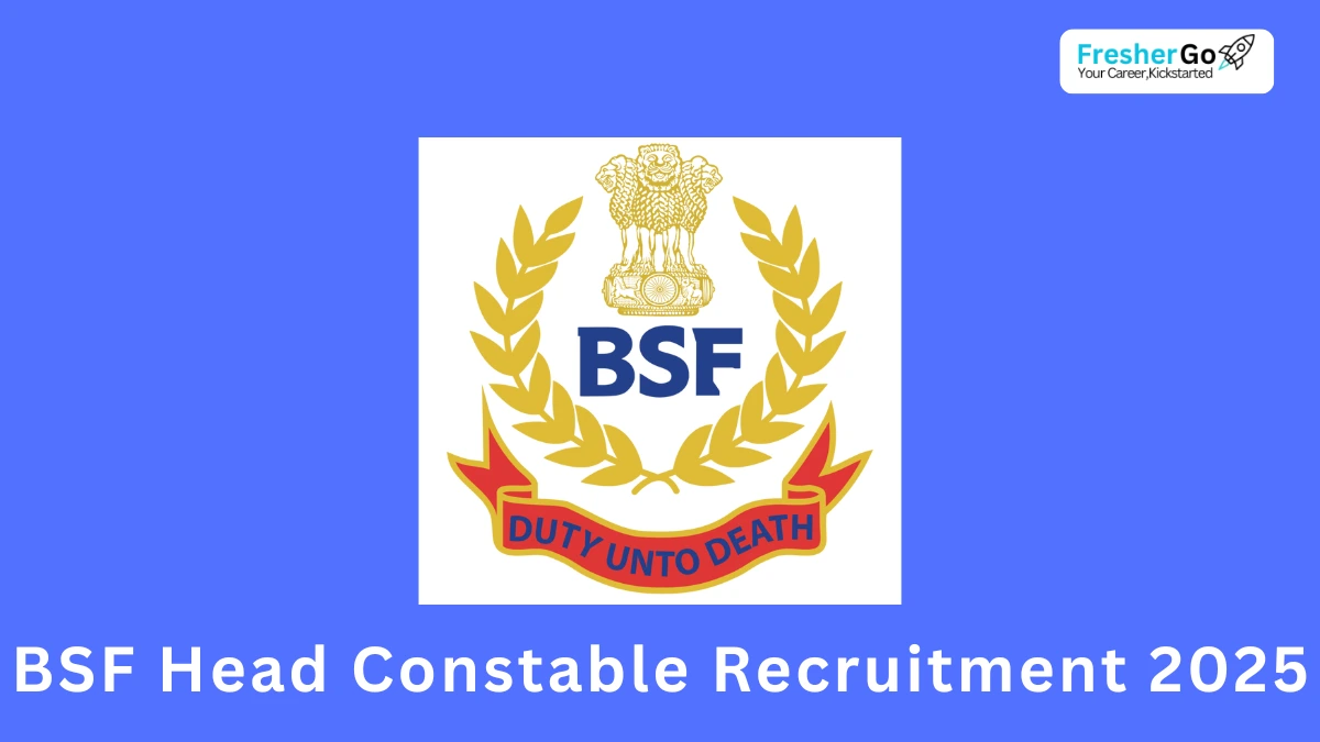 BSF Head Constable Recruitment 2025 Apply Now for 1121 Posts