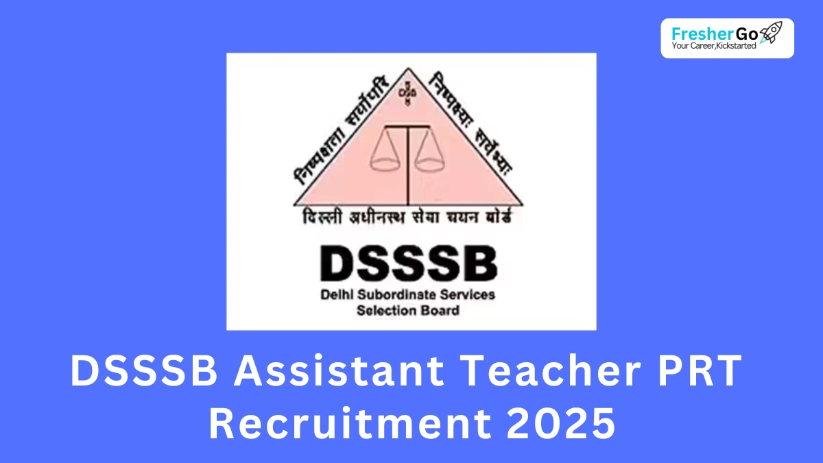DSSSB Assistant Teacher PRT Recruitment 2025| Vacancy 1180